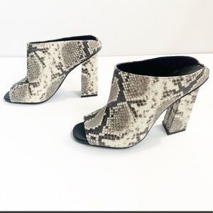 Aldo snakeskin mules Clearance